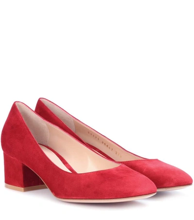 Shop Gianvito Rossi Exclusive To Mytheresa.com - Linda 45 Suede Pumps In Red