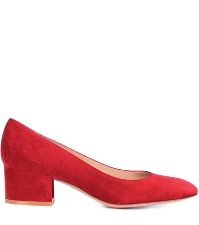 Shop Gianvito Rossi Exclusive To Mytheresa.com - Linda 45 Suede Pumps In Red