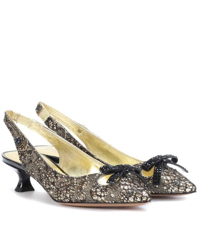 Shop Marc Jacobs Embellished Slingback Pumps In Black