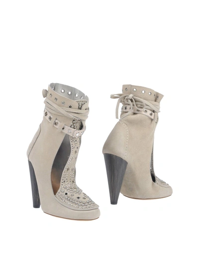 Shop Isabel Marant Ankle Boot In Light Grey