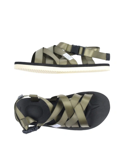 Shop Suicoke Sandals In Military Green