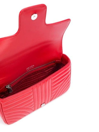 Shop Prada Matelassé Shoulder Bag - F0011 Rosso