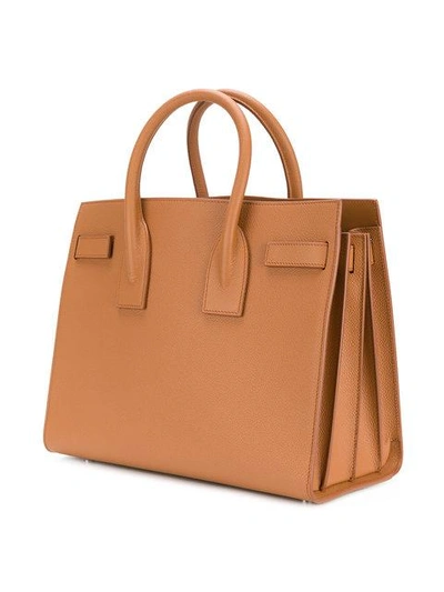 Shop Saint Laurent Small Sac De Jour Tote In Brown