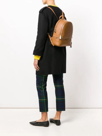 Shop Michael Michael Kors Rhea Large Backpack In Brown