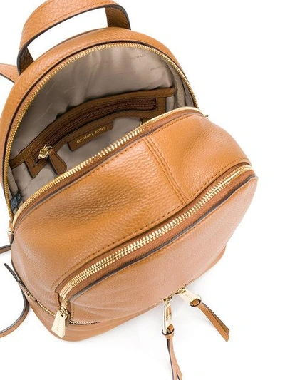 Shop Michael Michael Kors Rhea Large Backpack In Brown