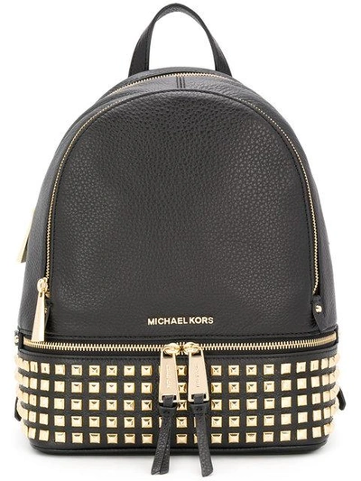 Shop Michael Michael Kors Rhea Large Backpack In Black