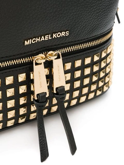 Shop Michael Michael Kors Rhea Large Backpack In Black