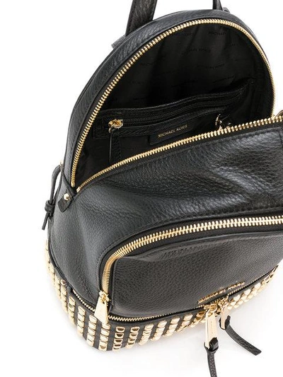 Shop Michael Michael Kors Rhea Large Backpack In Black