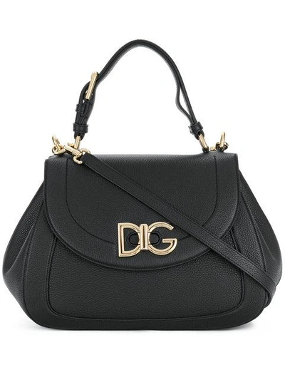 Shop Dolce & Gabbana Wifi Shoulder Bag In Black