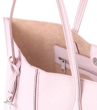 Shop Tod's Joy Large Leather Shopper In Pink