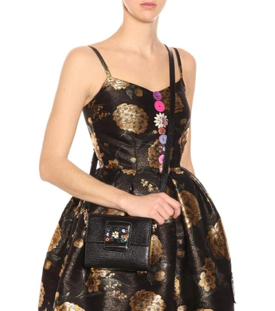Shop Dolce & Gabbana Dg Millennials Mini Leather Shoulder Bag In Black