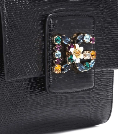 Shop Dolce & Gabbana Dg Millennials Mini Leather Shoulder Bag In Black