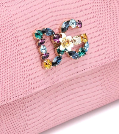 Shop Dolce & Gabbana Sicily Small Leather Shoulder Bag In Pink