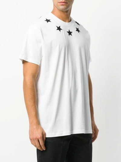 Shop Givenchy Columbian-fit Star Patch T-shirt - White