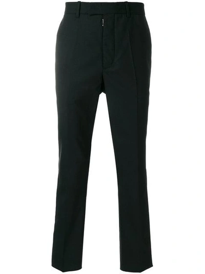 Shop Maison Margiela Tailored Fitted Trousers In Black