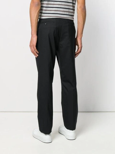 Shop Maison Margiela Tailored Fitted Trousers In Black