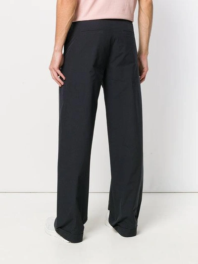 Shop Société Anonyme Pinstripe Wide Leg Trousers In Blue