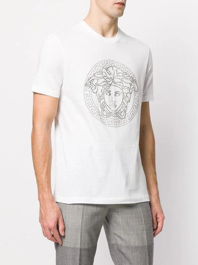 Shop Versace Medusa Logo T-shirt In White