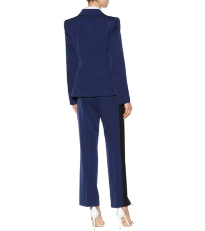 Shop Stella Mccartney Wool Tuxedo Blazer In Blue