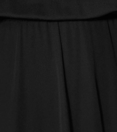 Shop Saint Laurent Crêpe Minidress In Black