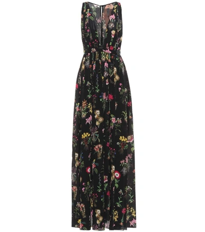 Shop N°21 Floral-printed Silk Dress In Multicoloured