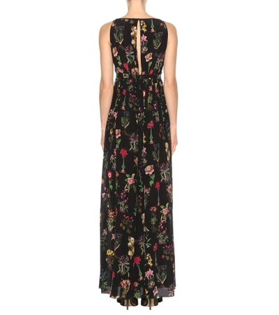 Shop N°21 Floral-printed Silk Dress In Multicoloured