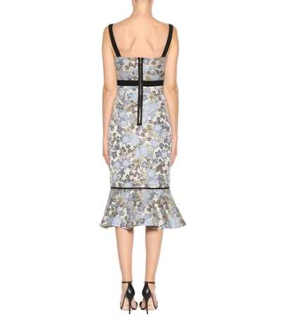 Shop Erdem Eunice Sleeveless Jacquard Dress In Multicoloured