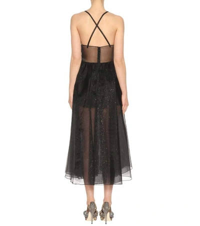 Shop Rosie Assoulin Cotton-blend Sleeveless Dress In Black