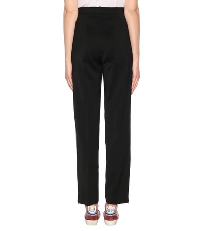 Shop Golden Goose High-rise Straight-leg Trousers In Black
