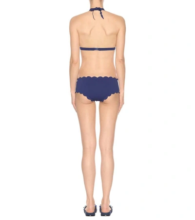 Shop Marysia Spring Bikini Top In Blue