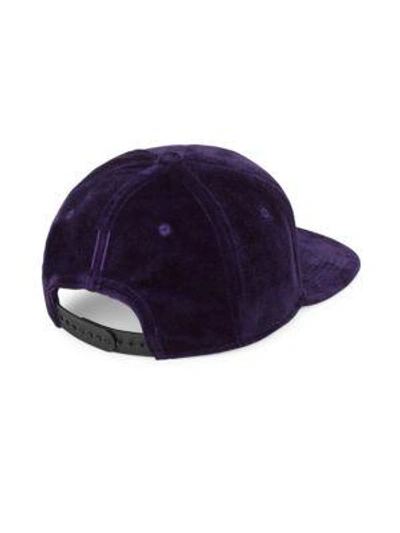 Shop Gents Chairman Velvet Baseball Cap In Purple