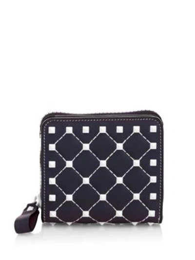 Shop Valentino Studded Leather Wallet In Marine