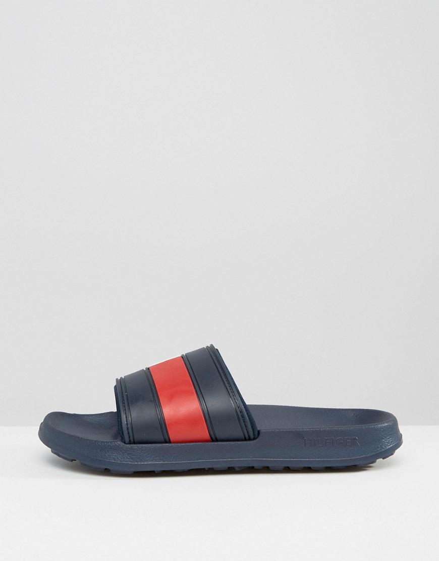 grey tommy hilfiger sliders