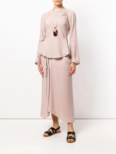 Shop Marni Flared Ruched Blouse