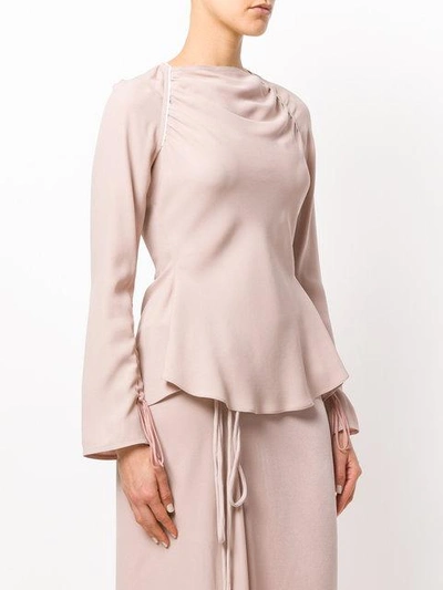 Shop Marni Flared Ruched Blouse