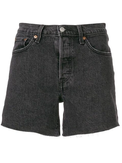 Shop Levi's Five Pocket Denim Shorts In Black