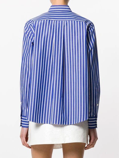 Shop Sacai Striped Poplin Shirt