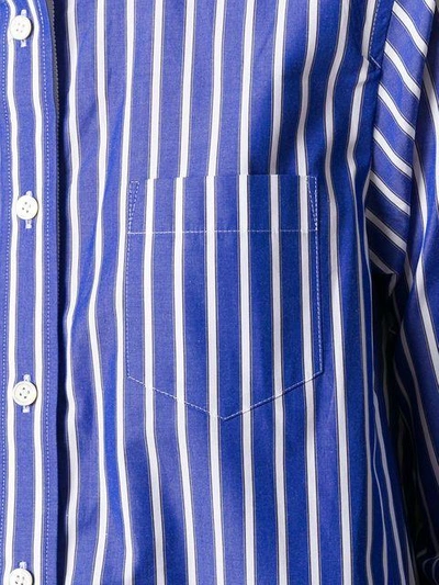 Shop Sacai Striped Poplin Shirt