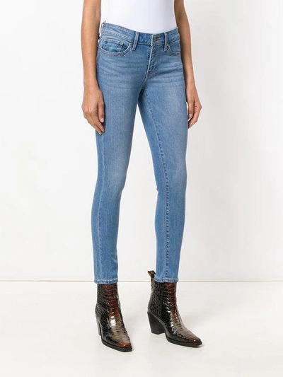 Shop Levi's Skinny Cropped Jeans - Blue