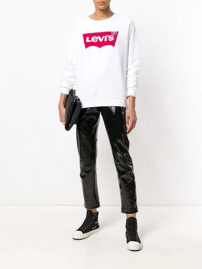 Shop Levi's Logo Print Sweatshirt In Black