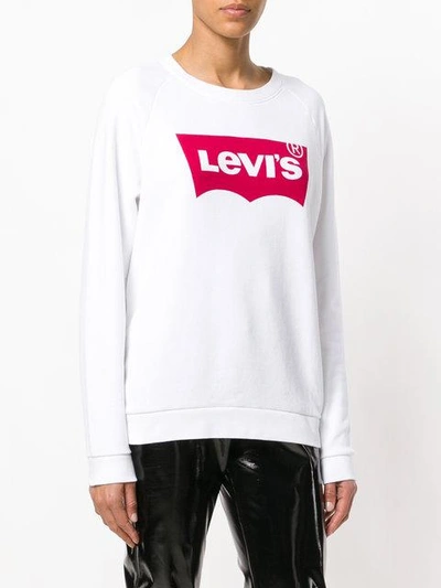 Shop Levi's Logo Print Sweatshirt In Black