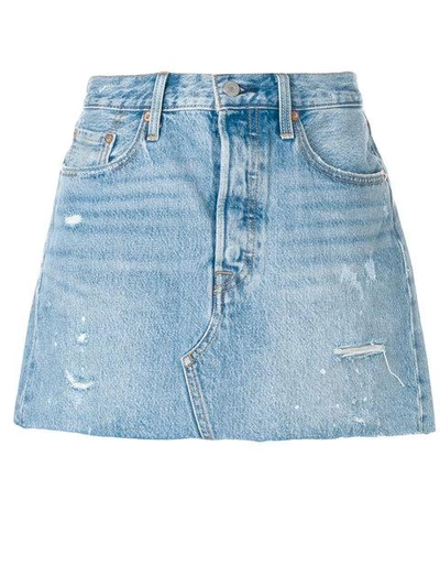 Shop Levi's Ripped Denim Skirt