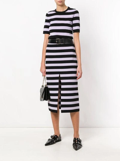 Shop Proenza Schouler Striped Midi Pencil Skirt
