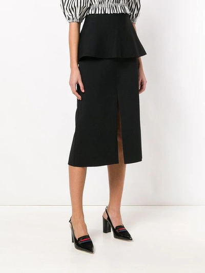 Shop Proenza Schouler Front-slit Pencil Skirt In Black