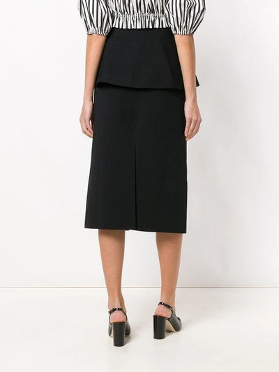 Shop Proenza Schouler Front-slit Pencil Skirt In Black