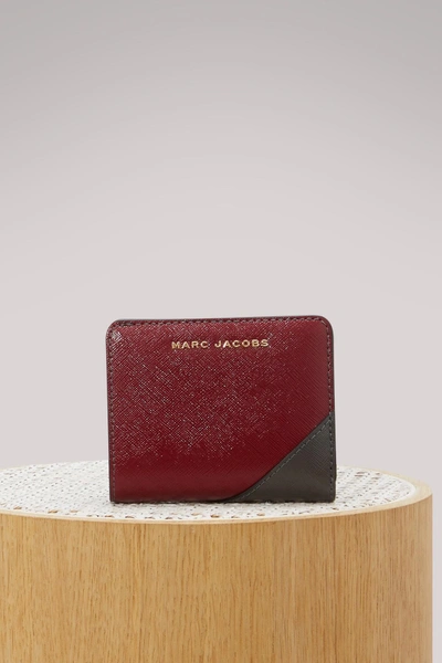 Shop Marc Jacobs Saffiano Mini Compact Wallet