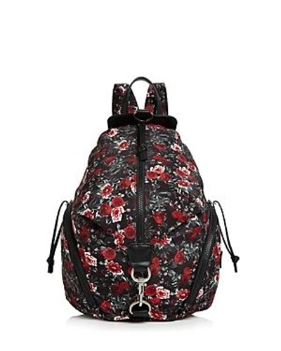 Shop Rebecca Minkoff Julian Nylon Backpack In Rose Floral/silver