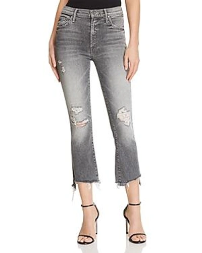 Shop Mother Insider Crop Step-hem Distressed Jeans In Scene Of The Crime