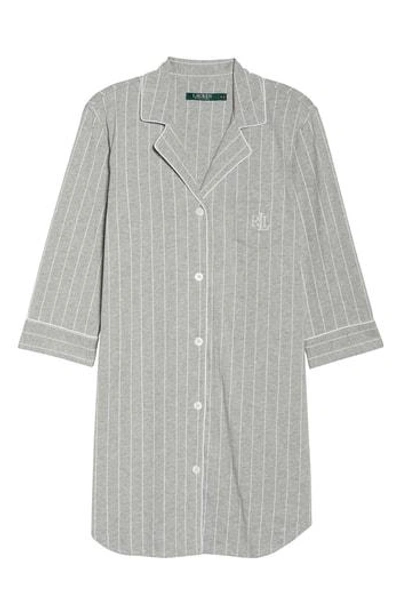 Shop Lauren Ralph Lauren Jersey Sleep Shirt In 060-gryst
