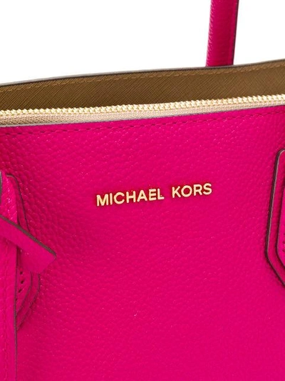 Shop Michael Michael Kors Padlock Tote In 564 Ultra Pink